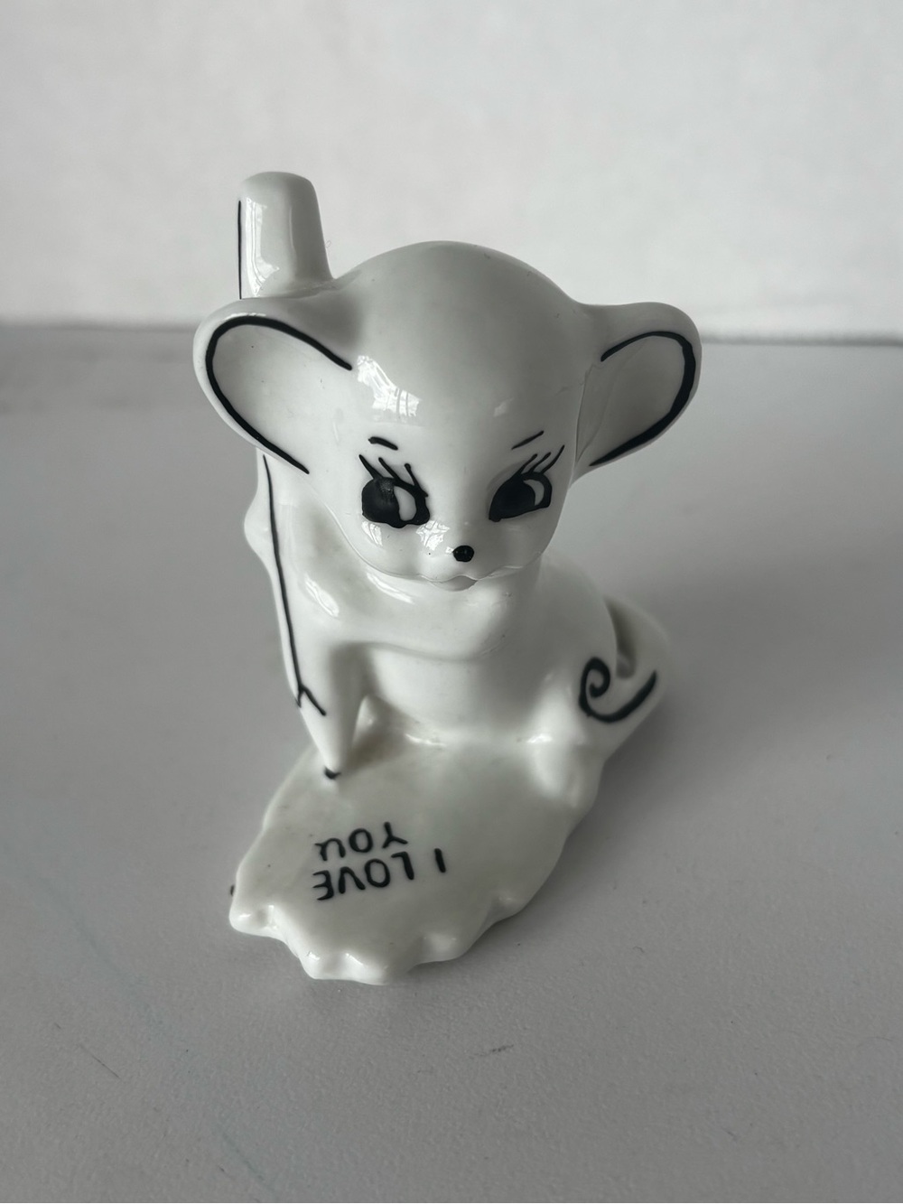 Vintage Volendum Holland I Love You Mouse Figurine 3”